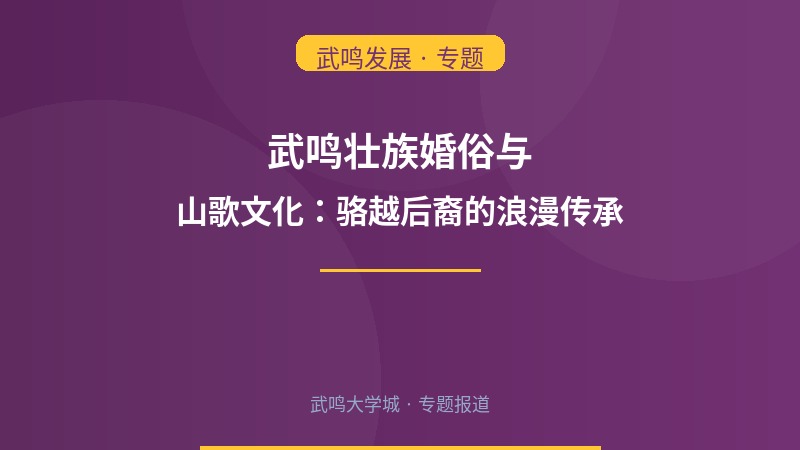 武鸣壮族婚俗与山歌文化：骆越后裔的浪漫传承