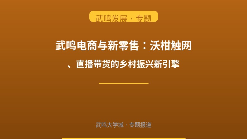 武鸣电商与新零售：沃柑触网、直播带货的乡村振兴新引擎