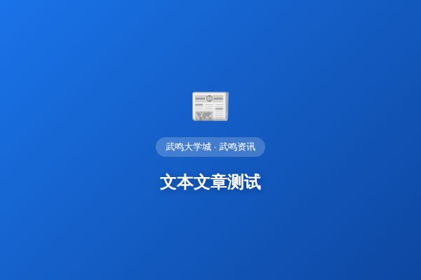 文本文章测试