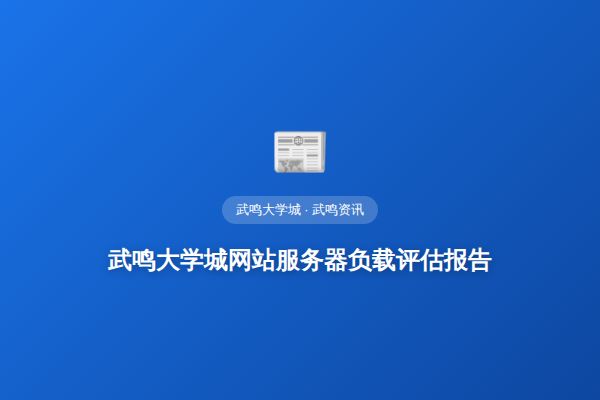 武鸣大学城网站服务器负载评估报告