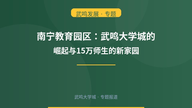 南宁教育园区：武鸣大学城的崛起与15万师生的新家园